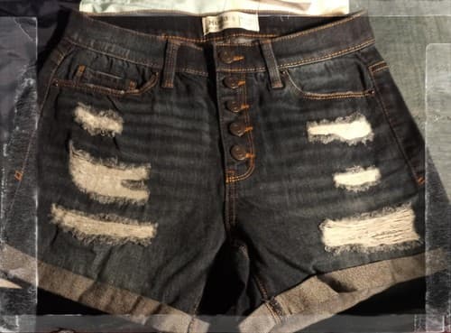 Mudd Junior Girls High Rise Midi Jeans Shorts Size 5 inseam 4” Hits Mid Tight - Image 1