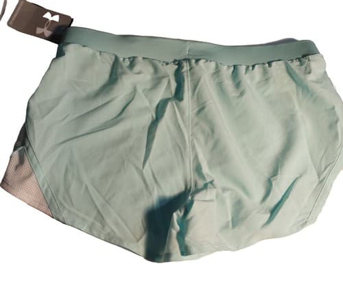 *NEW* UNDER ARMOUR PLAY UP SHORTS 3.0 WOMENS LIGHT GREEN RUNNING SHORTS *Large* - Thumbnail 4