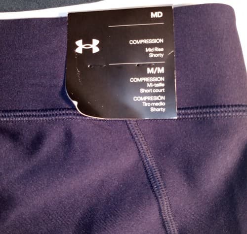 Under Armour Women's HeatGear Armour Mid-Rise Middy Shorts"Navy Medium*. Women* - Thumbnail 5
