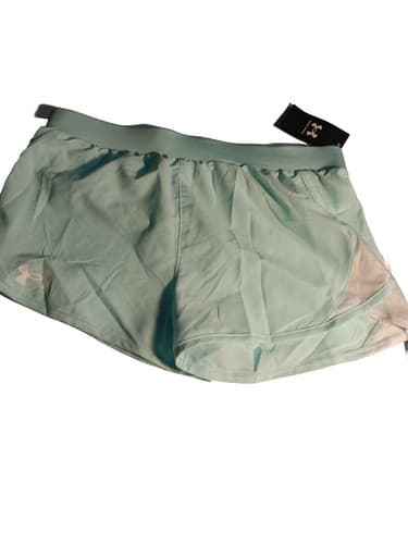*NEW* UNDER ARMOUR PLAY UP SHORTS 3.0 WOMENS LIGHT GREEN RUNNING SHORTS *Large* - Image 1