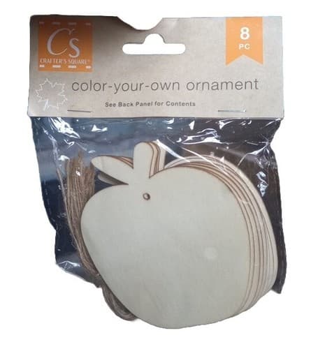 APPLES fall teacher 16 wood shapes 3.75" Unfinished CRAFTER'S SQUARE(2-Lot). - Thumbnail 2