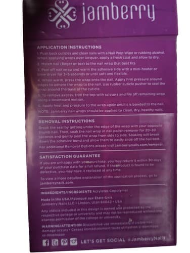 Jamberry Nail Wraps- First Frost Sparkle Glitter on Classic Original Full Sheet. - Thumbnail 2