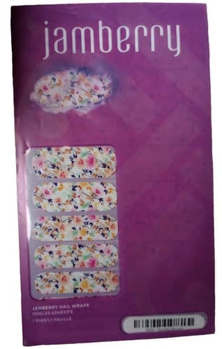 NEW JAMBERRY NAIL WRAPS FLOWERS 1 sheet B135 Sunday Brunch.*Retired* - Image 1