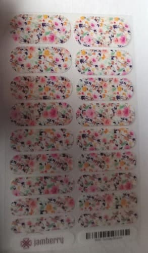 NEW JAMBERRY NAIL WRAPS FLOWERS 1 sheet B135 Sunday Brunch.*Retired* - Thumbnail 3