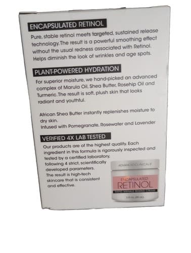 ADVANCED CLINICALS Encapsulated Retinol Rapid Wrinkle Rewind Cream 2 FL. OZ. - Thumbnail 3
