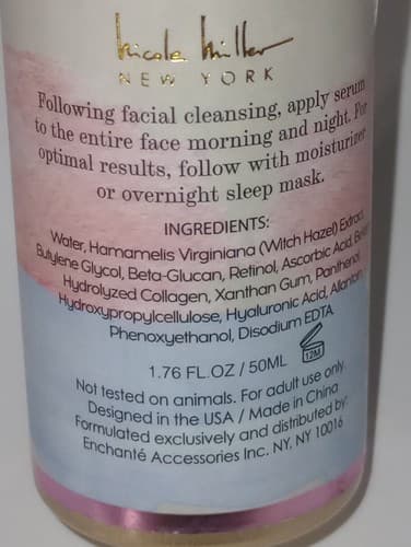 NICOLE MILLER NEW YORKRETINOL HYALURONIC ACID FACIAL SERUM ILLUMINATES 1.76OZ. - Thumbnail 2