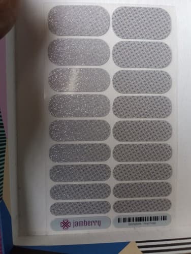 Jamberry Nail Wraps- First Frost Sparkle Glitter on Classic Original Full Sheet. - Thumbnail 3