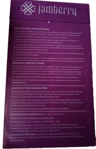 Jamberry Nail Wraps(A613( Cherry Ice Single Adhesive 1 Sheet* Retired* - Thumbnail 4