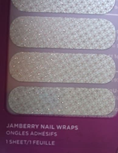 Jamberry Nail Wraps- First Frost Sparkle Glitter on Classic Original Full Sheet. - Thumbnail 5