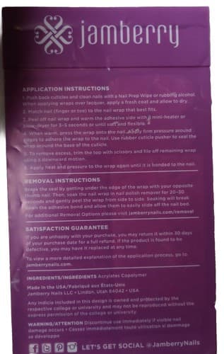 NEW JAMBERRY NAIL WRAPS FLOWERS 1 sheet B135 Sunday Brunch.*Retired* - Thumbnail 2