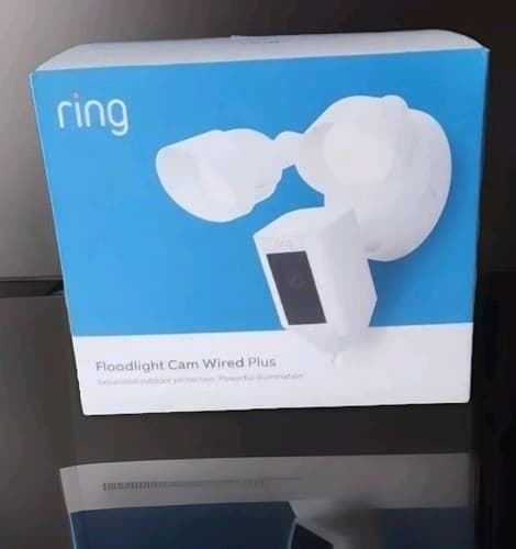 Ring Floodlight Cam Wired Pro w/ Birds Eye View 3D Motion Detection White. - Image 1