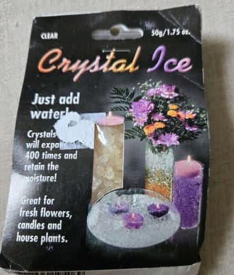 CRYSTALS ICE Just Add Water Crystals Expand 400 Times To Retain Moisture,Clear. - Image 1