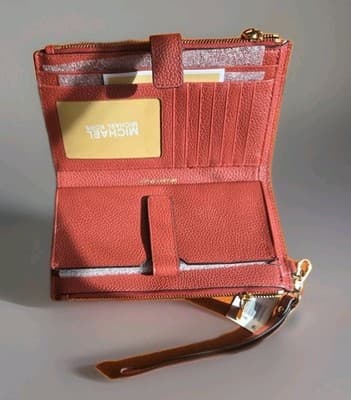 Michael Kors Jet Set Double Zip Wristlet – Terracotta Leather – NS – New w/Tags. - Thumbnail 3