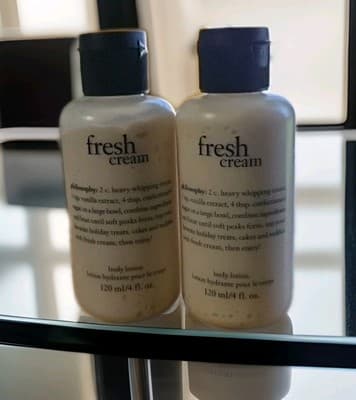 PHILOSOPHY FRESH CREAM BODY LOTION-4 OZ BOTTLE Xs 2Lot ☆SEALED☆FREE SHIPPING. - Image 1