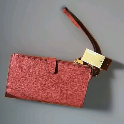 Michael Kors Jet Set Double Zip Wristlet – Terracotta Leather – NS – New w/Tags. - Thumbnail 6