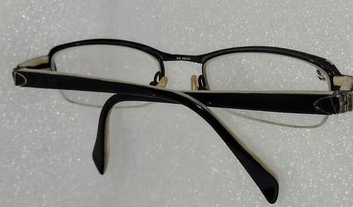 VALENTINO ITALY EYEGLASSES FRAME+Lens V130-5590 7/6 49 18 BLACK SILVER EYEGLASS. - Thumbnail 3