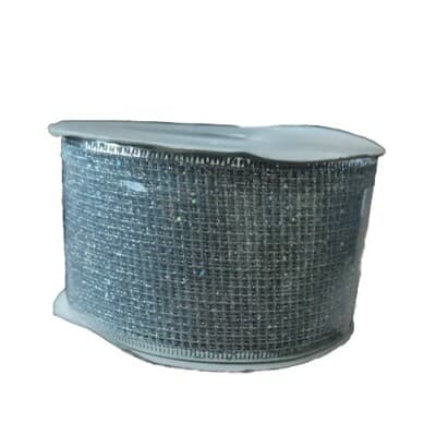 2.5"x10 Yards DIAMOND MESH WRAP ROLL SPARKLE RHINESTONE Crystal Ribbon. - Image 1