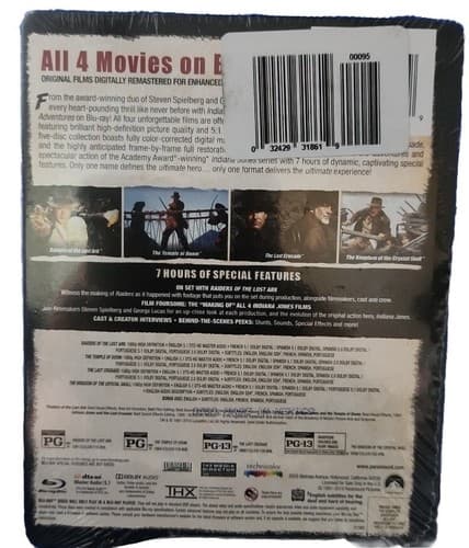 Indiana Jones: The Complete Adventures (Blu-ray, Steelbook) NEW! Sealed - Thumbnail 2