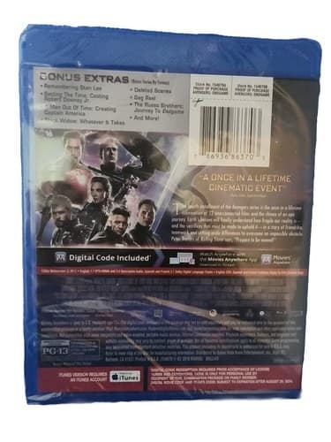 Avengers: Endgame Blu-Ray Brand New Sealed - Thumbnail 2