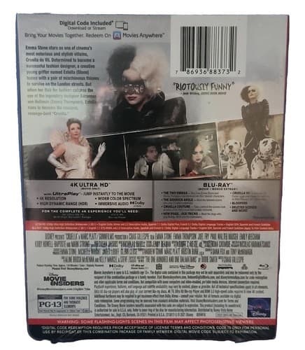 Disney's CRUELLA 4K UHD+BLURAY+DIGITAL TARGET EXCLUSIVE ART EDITION WITH PRINTS - Thumbnail 2
