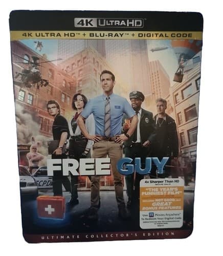 Free Guy (4K Ultra HD + Bluray W/Slipcover +Digital Code Brand New Sealed. - Image 1