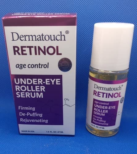 Dermatouch Retinol Anti-aging Under-Eye Roller Serum Firming Depuffing 1.75 oz - Image 1