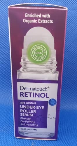 Dermatouch Retinol Anti-aging Under-Eye Roller Serum Firming Depuffing 1.75 oz - Thumbnail 3