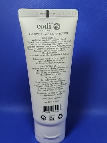 Codi Hand & Body Lotion Cucumber Nourishing and Rejuvenating 3.3 oz / 100 mL - Thumbnail 2