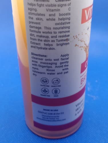 DERMATOUCH Vitamin C + Turmeric Cleanser Bright Plus For All Skin Types,8oz. - Thumbnail 4