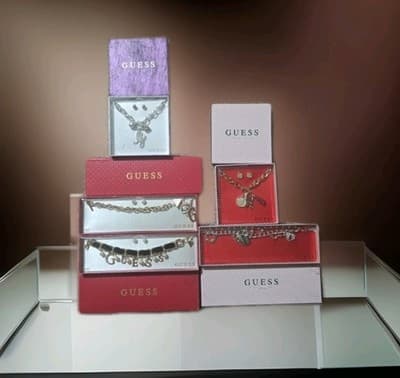 Jewelry Lot "5"Boxed Sets Guess Gift Box Sets Earrings Necklaces Etc. - Image 1