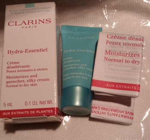 Clarins Hydra-Essentiel Creme Face Moisturizer Travel Size 0.1 oz / 5ml NEW! - Image 1