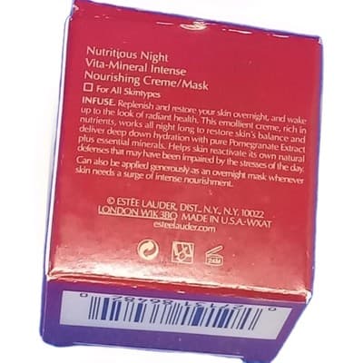 Estee Lauder Nutritious Night Vita-Mineral Mask Creme .24oz/7ml NEW IN BOX. - Thumbnail 3