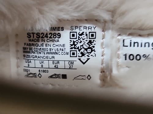 Sperry Top-Sider Faux Fur Lined Boat Shoes Gray Slip Ons Comfort Mens Size 9 US - Thumbnail 8