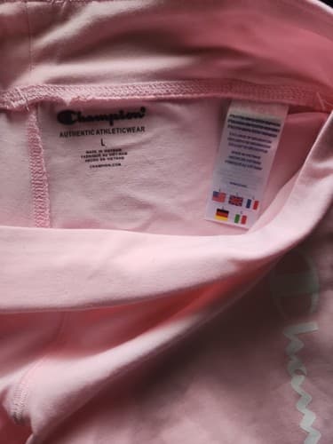 Champion Girls Signature Script Bike Pink Shorts Size Large NWT - Thumbnail 4