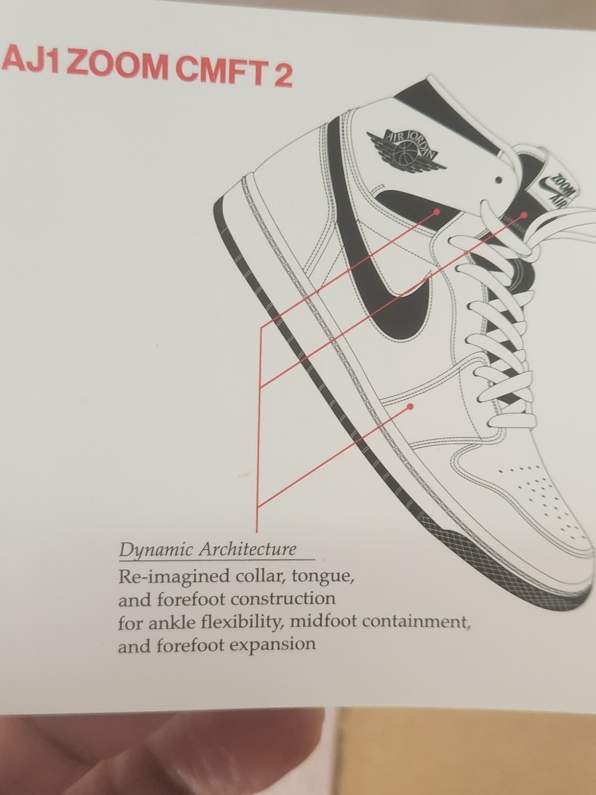 Nike Air Jordan 1 Zoom CMFT 2 Sail Legend Coffee Fossil DV1307-120 sz 10 Men's - Thumbnail 7