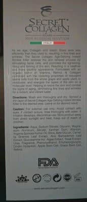 Secret Collagen Age-Defying Instant Wrinkle Killer Hydrates Nourishes NIB - Thumbnail 4