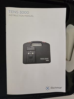 TENS 3000 Analog Unit Dual Channel w/ Electrodes Pads Complete New In Case OTC - Thumbnail 3