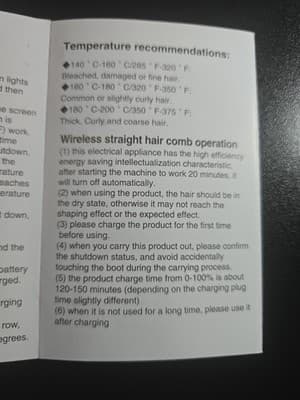 Straight Heat Comb, Electric Pressing Comb for Hair Straightening & Styling - Thumbnail 5