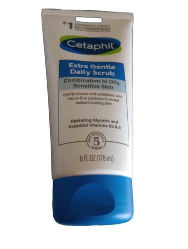 Cetaphil Extra Gentle Daily Facial Scrub Combination To Oily Sensitive Skin 6oz. - Thumbnail 2