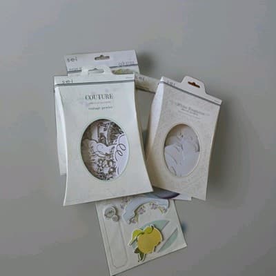 s•e•i Couture 12x12 SCRAPBOOK KIT Papers Stickers, Die-Cut Borders Frames,etc. - Thumbnail 7