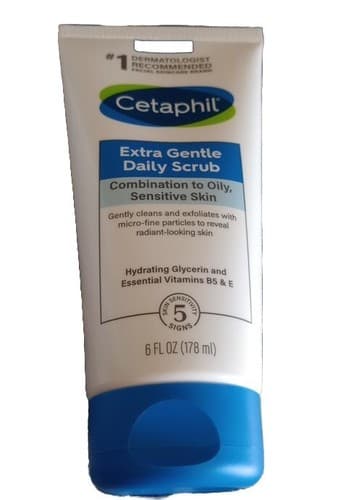 Cetaphil Extra Gentle Daily Facial Scrub Combination To Oily Sensitive Skin 6oz. - Image 1