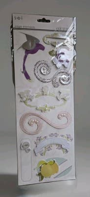 s•e•i Couture 12x12 SCRAPBOOK KIT Papers Stickers, Die-Cut Borders Frames,etc. - Thumbnail 4