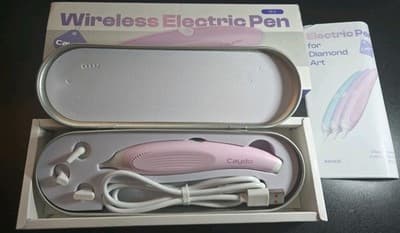 Electric Diamond Painting Pen - Vacuum Diamond Art Pen, Wax-Free Tool with 2 ... - Thumbnail 2