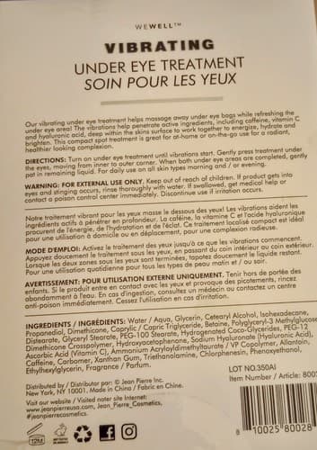 WEWELL de-puff Under Eye Treatment TIGHTENS/TONES /REDUCES DARK CIRCLES 18ML - Thumbnail 2