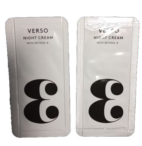 VERSO Skincare Night Cream with Retinol 8 0.07 fl.oz 2 ml. Sample Size-2Lot. - Image 1