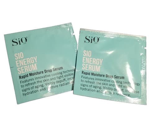 NEW X2 SIO BEAUTY Sio Energy Serum Rapid Moisture Drop Serum 0.1 oz each Samples - Image 1