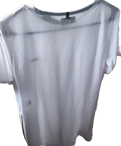 RBX ACTIVE" MEN'S White/BLK SHORT SLEEVE ACTIVEWEAR PERFORMANCE TOP L*Authentic* - Thumbnail 2