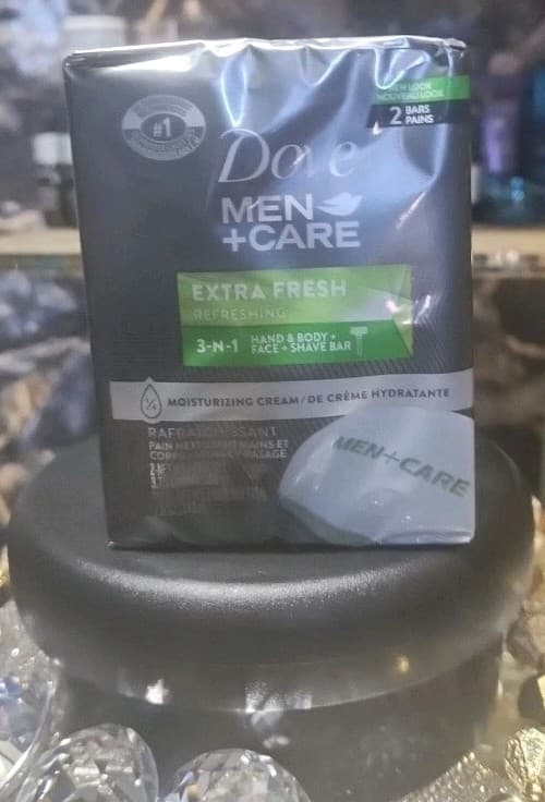 Dove Men+Care Extra Fresh Invigorating Formul Body+Face Bar, 3.75 Oz, 2 bars - Image 1