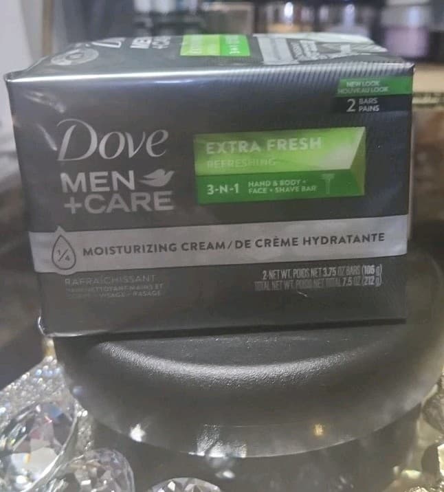 Dove Men+Care Extra Fresh Invigorating Formul Body+Face Bar, 3.75 Oz, 2 bars - Thumbnail 2