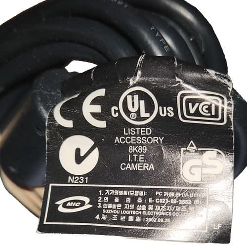 Logitech V-UT16 Quickcam Pro Webcam Tested N231. - Thumbnail 4